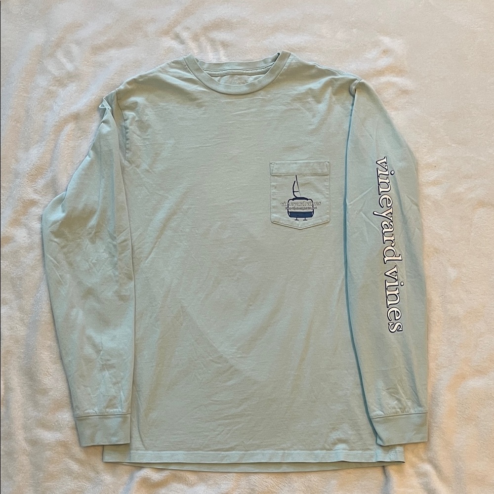 Vineyard Vines Men's Sky Blue Long Sleeve Tee